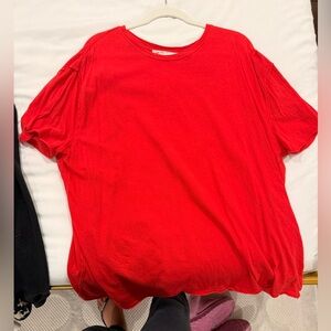 We The Free Vibrant Red Short Sleeve Tee